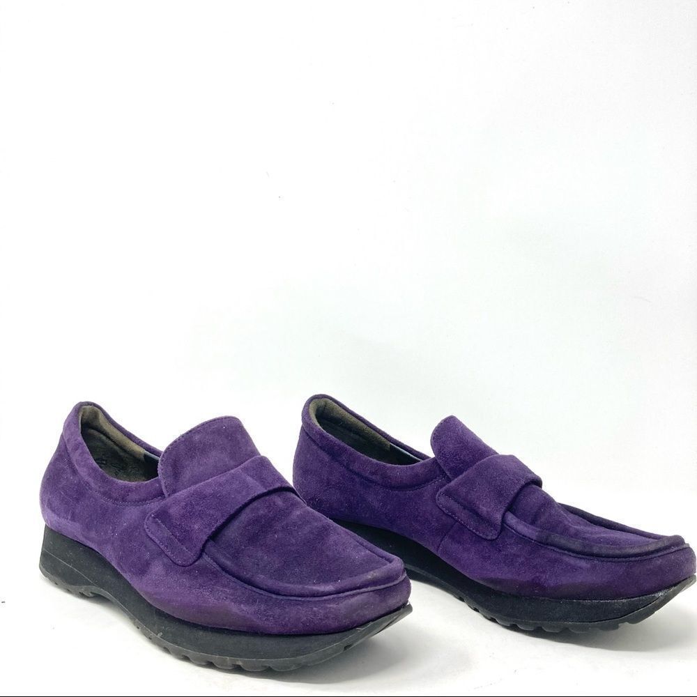 𝅺KENNEL Und Schmenger Chunky Purple Suede Loafers Size 8/38 - Picture 2 of 6